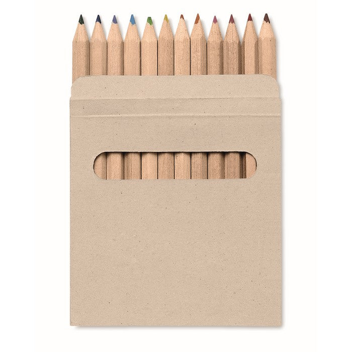 ARCOLOR 12 Coloured Pencils Set Natural Wood