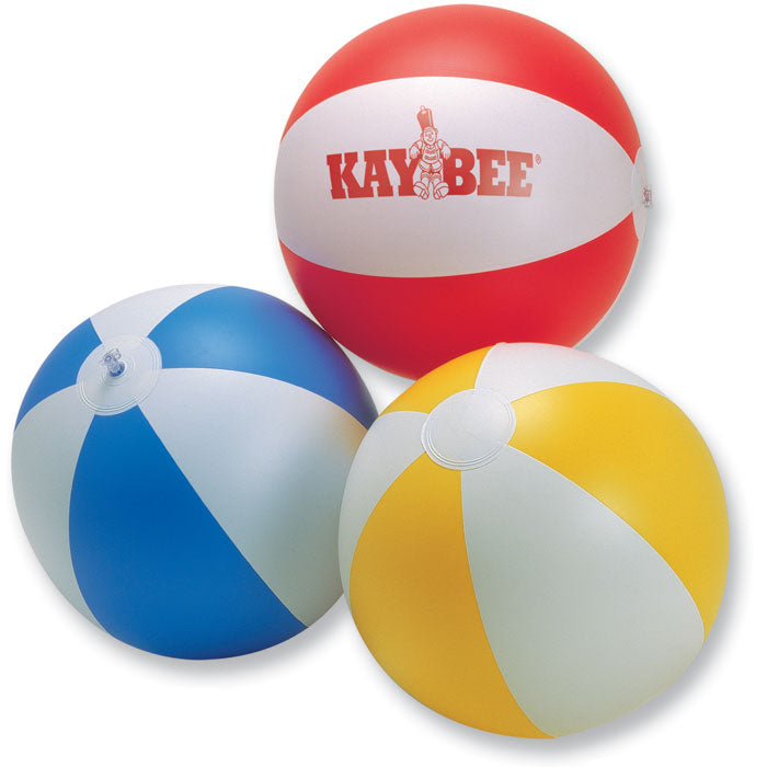 Playtime Inflatable Beach Ball with Coloured Stripes