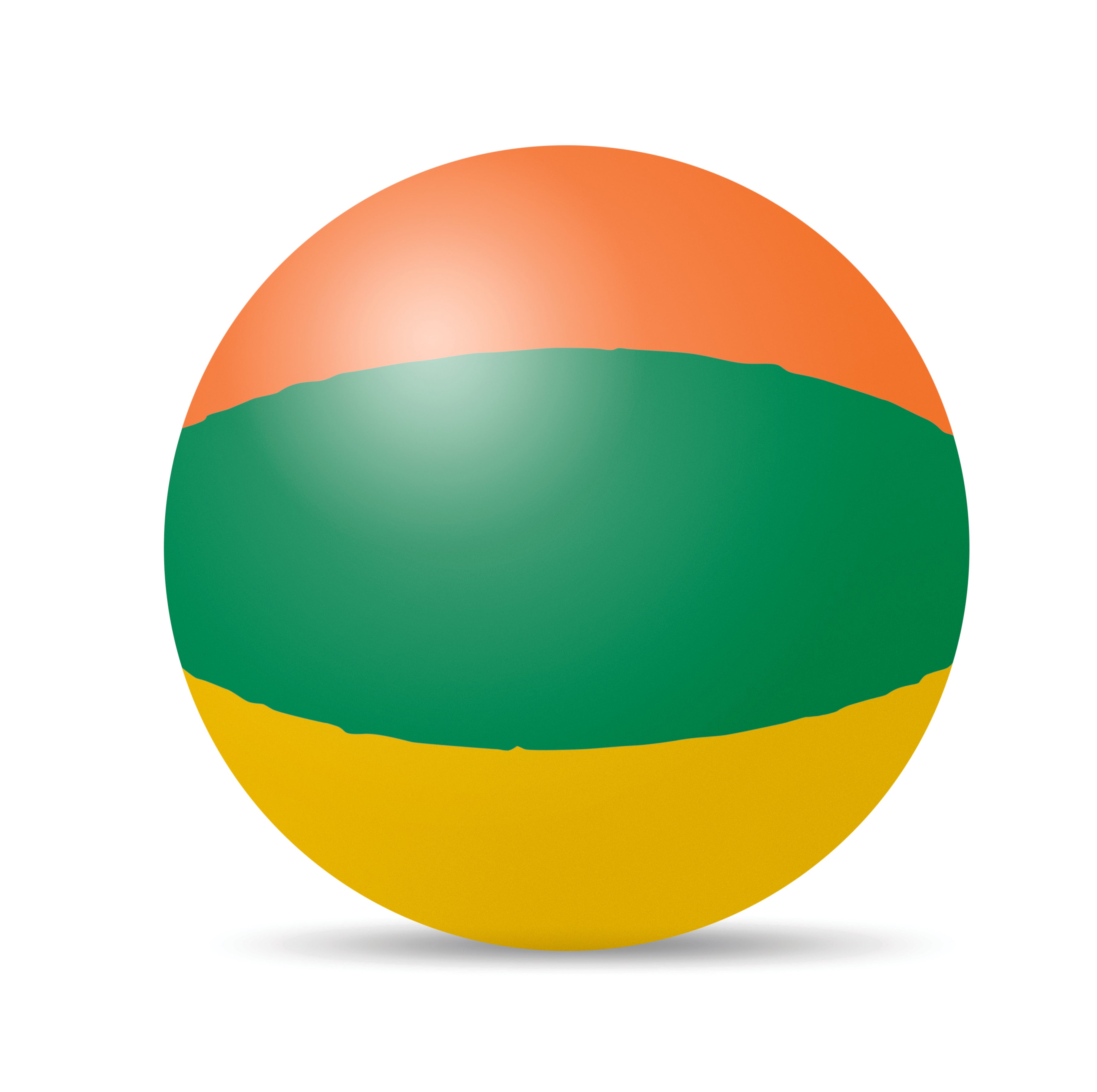 Playtime Inflatable Beach Ball with Coloured Stripes