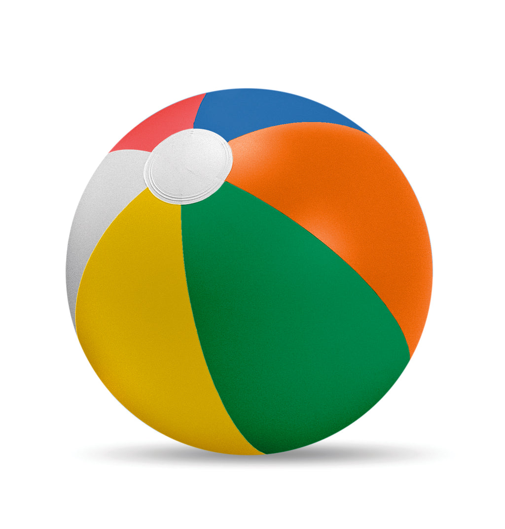 Playtime Inflatable Beach Ball with Coloured Stripes