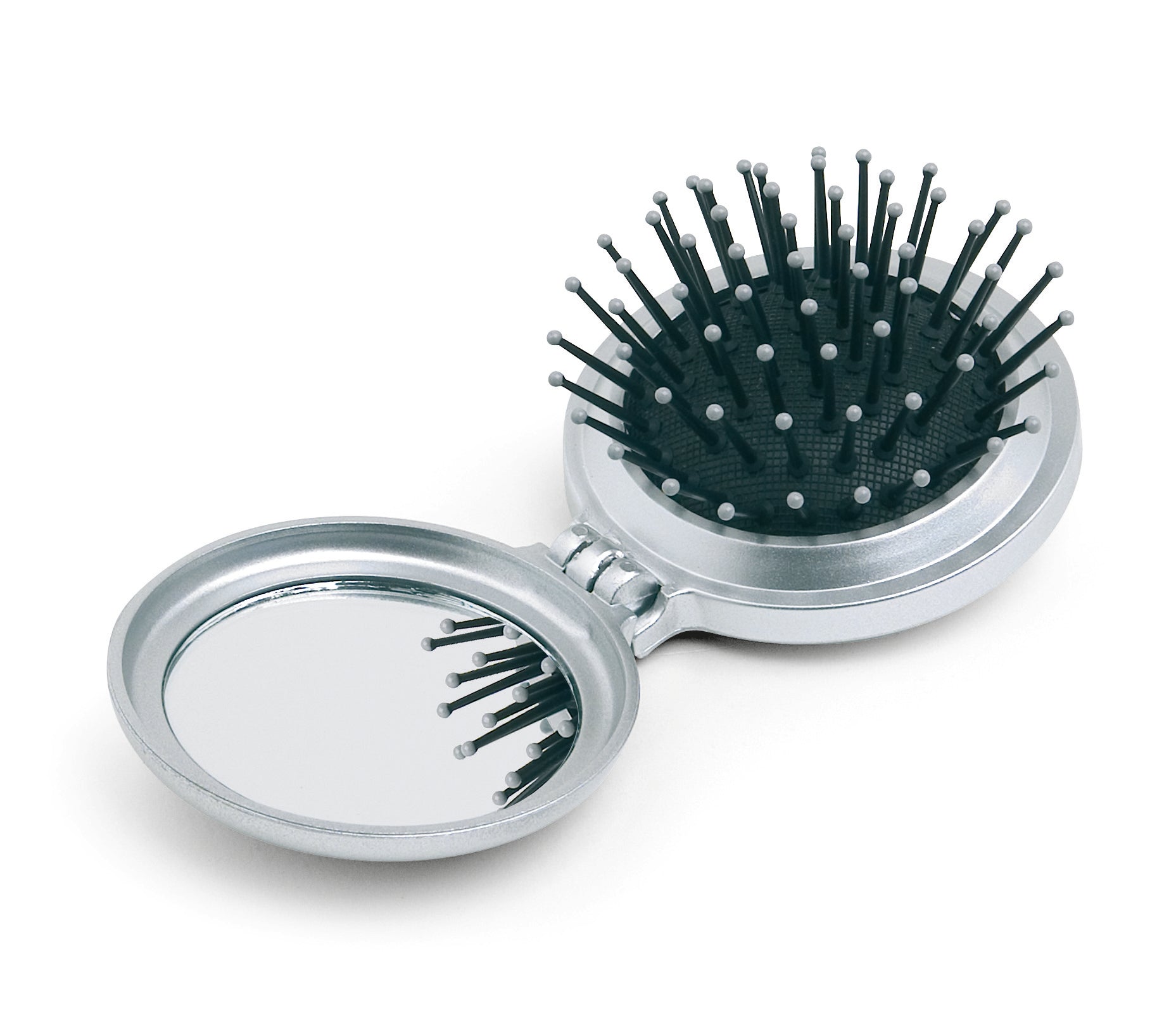 B Beauty Compact Foldable Hair Brush and Mirror