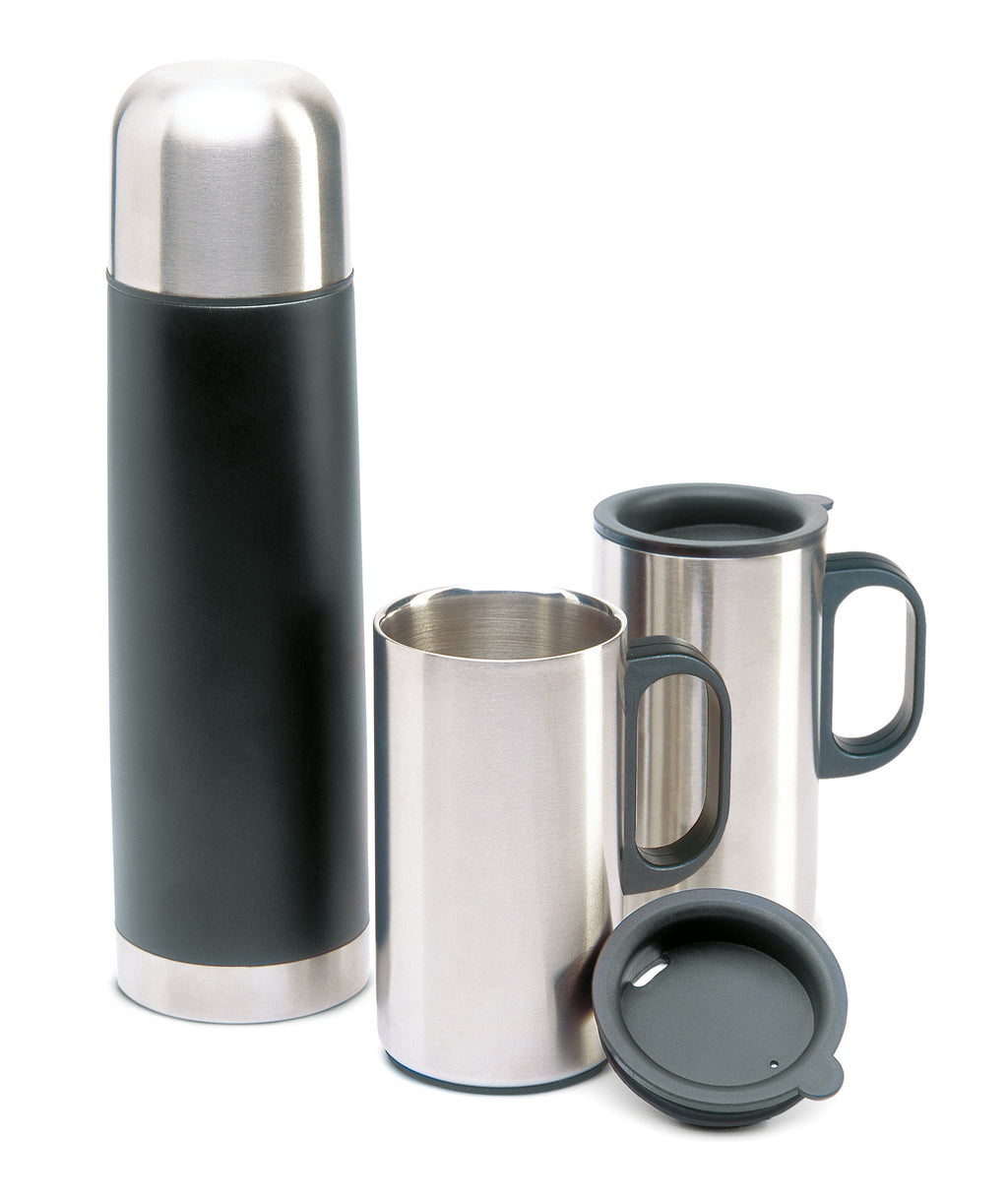 ISOSET Vacuum Flask with Two Stainless Steel Mugs