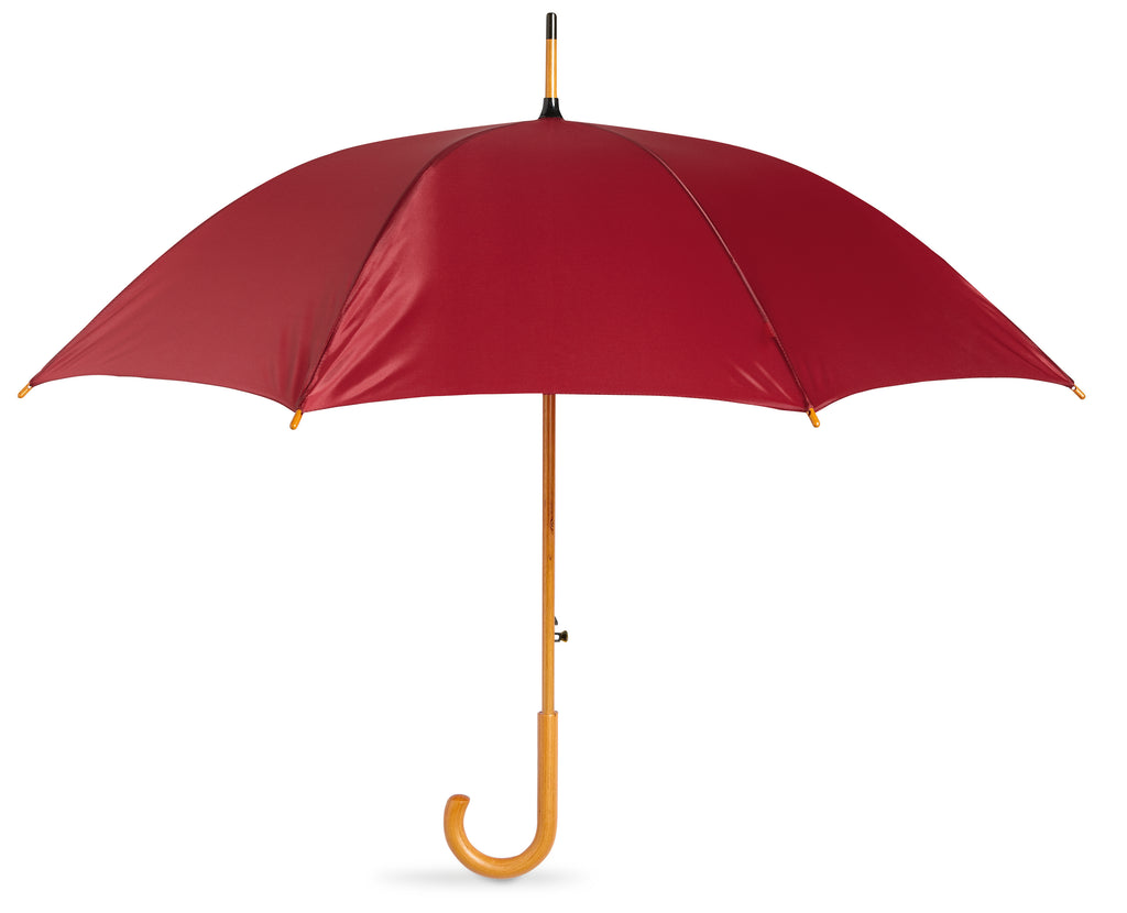 CUMULI 23 Inch Auto Open Wooden Umbrella