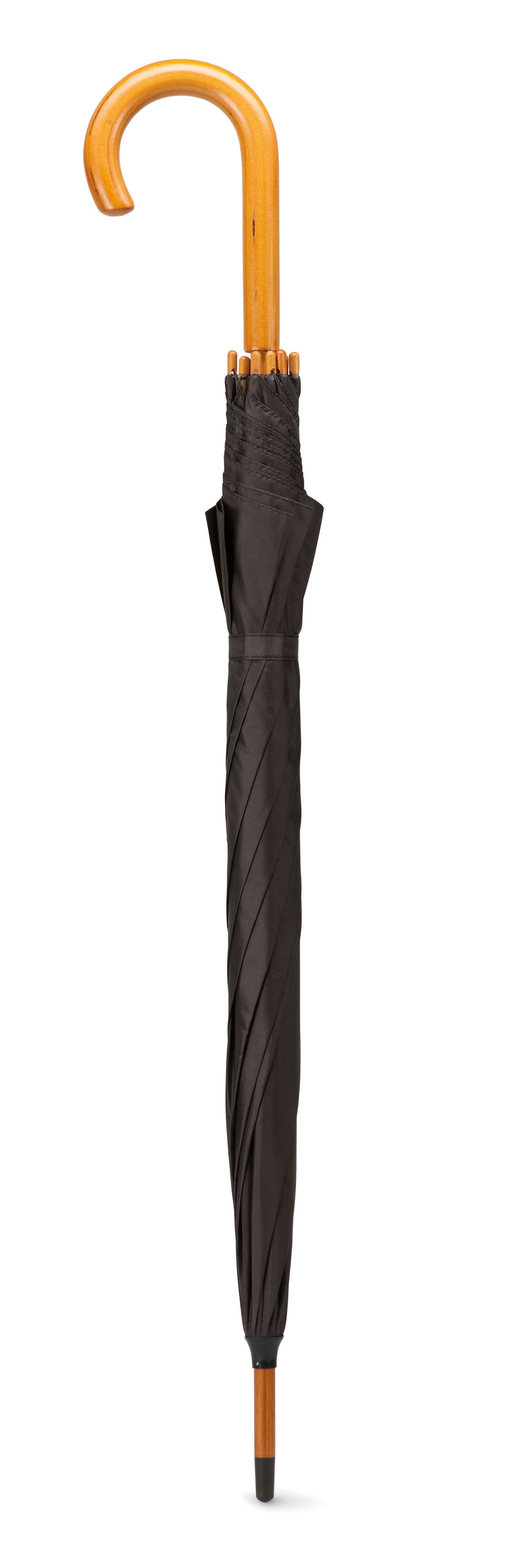 CUMULI 23 Inch Auto Open Wooden Umbrella