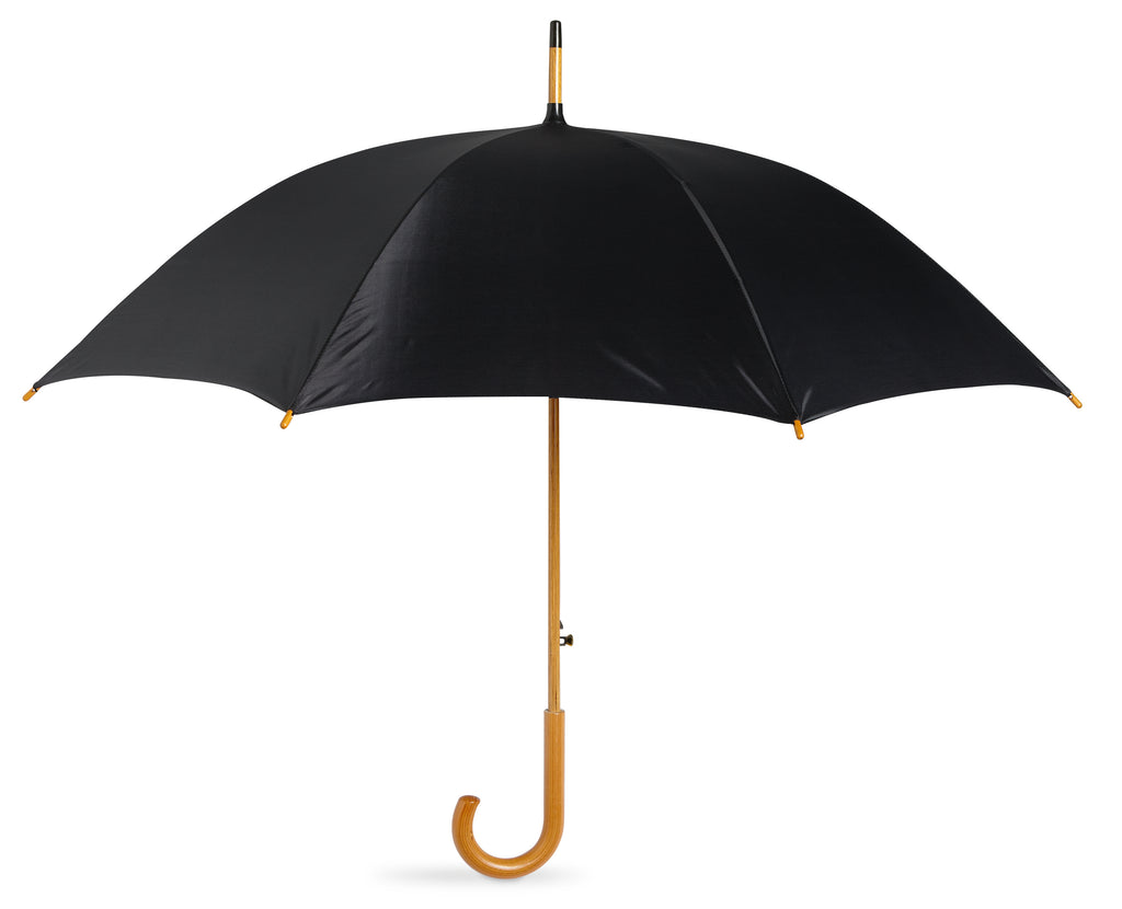 CUMULI 23 Inch Auto Open Wooden Umbrella