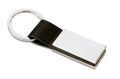 Rectanglo PU and Metal Plate Key Ring