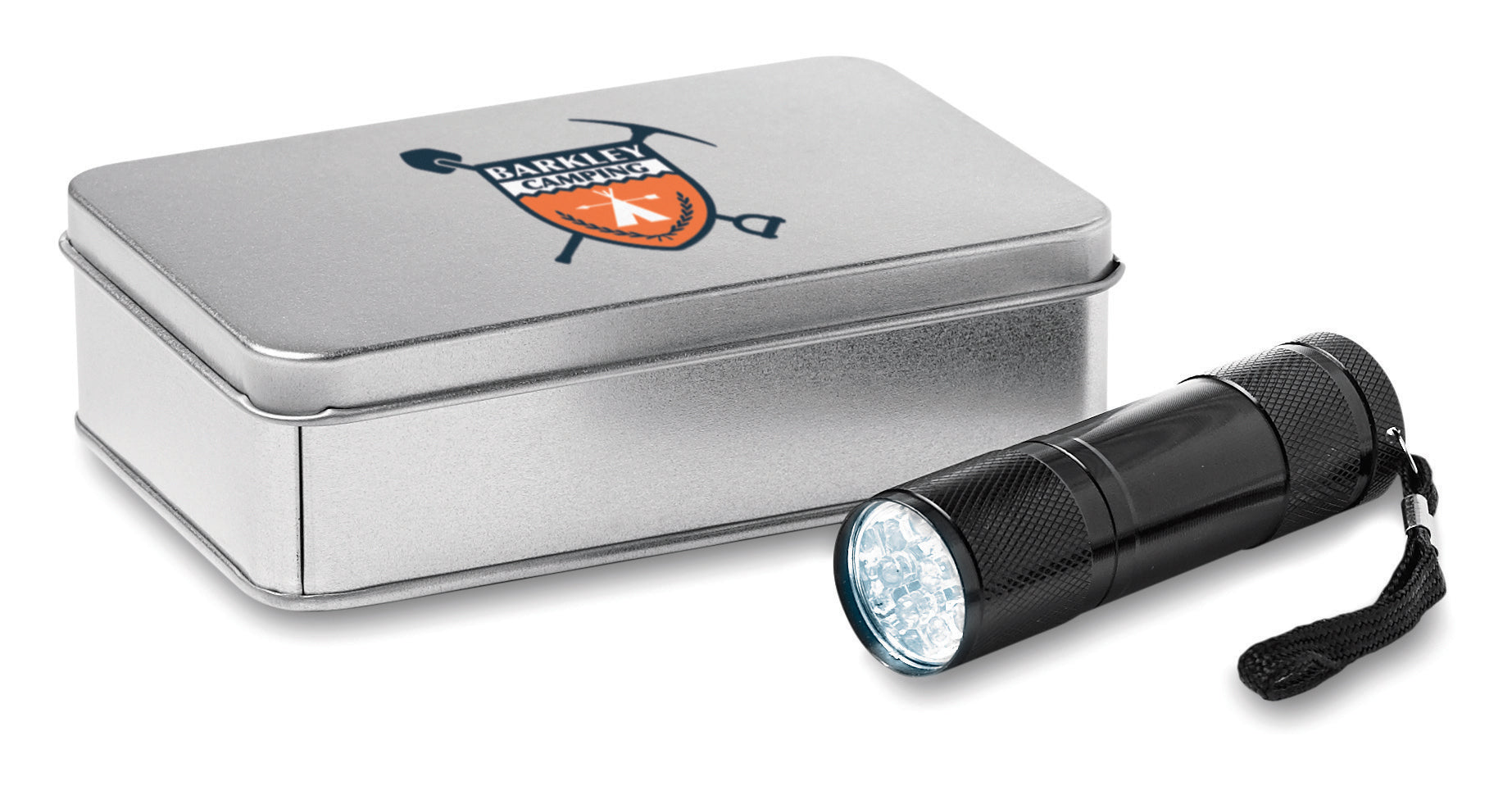 LED PLUS 9 LED Aluminium Torch in Tin Box