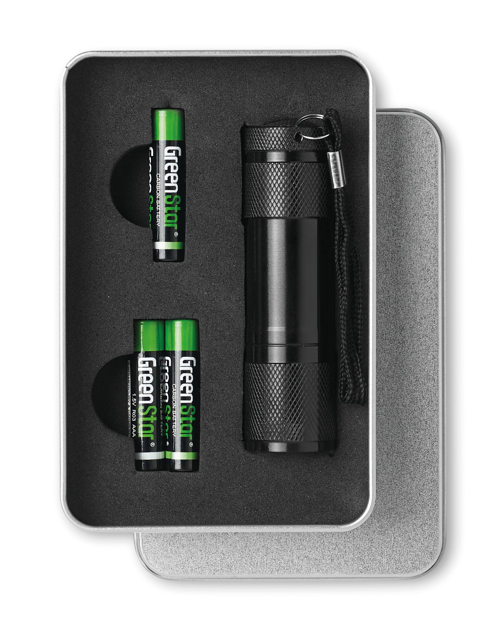 LED PLUS 9 LED Aluminium Torch in Tin Box