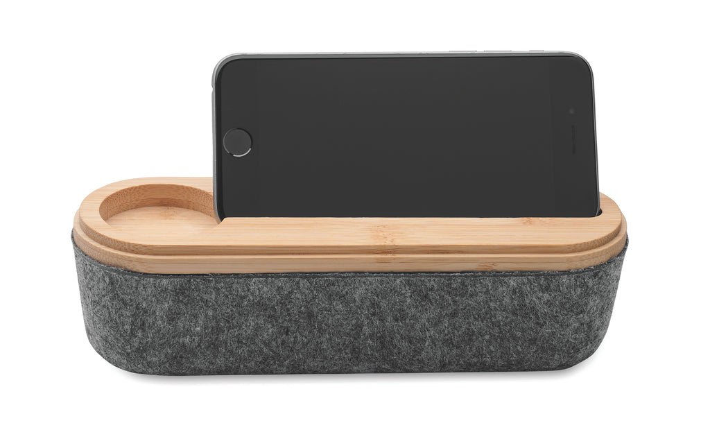 Mile RPET Felt Pencil Case with Bamboo Lid