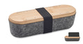 Mile RPET Felt Pencil Case with Bamboo Lid