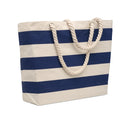 Heaven Stripe Cotton Beach Bag with Cord Handles