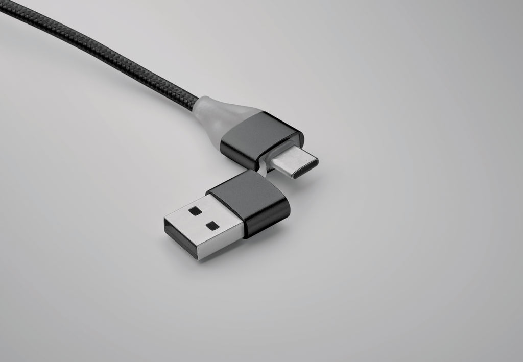 BLUE 4-in-1 Type-C Charging Cable Keyring