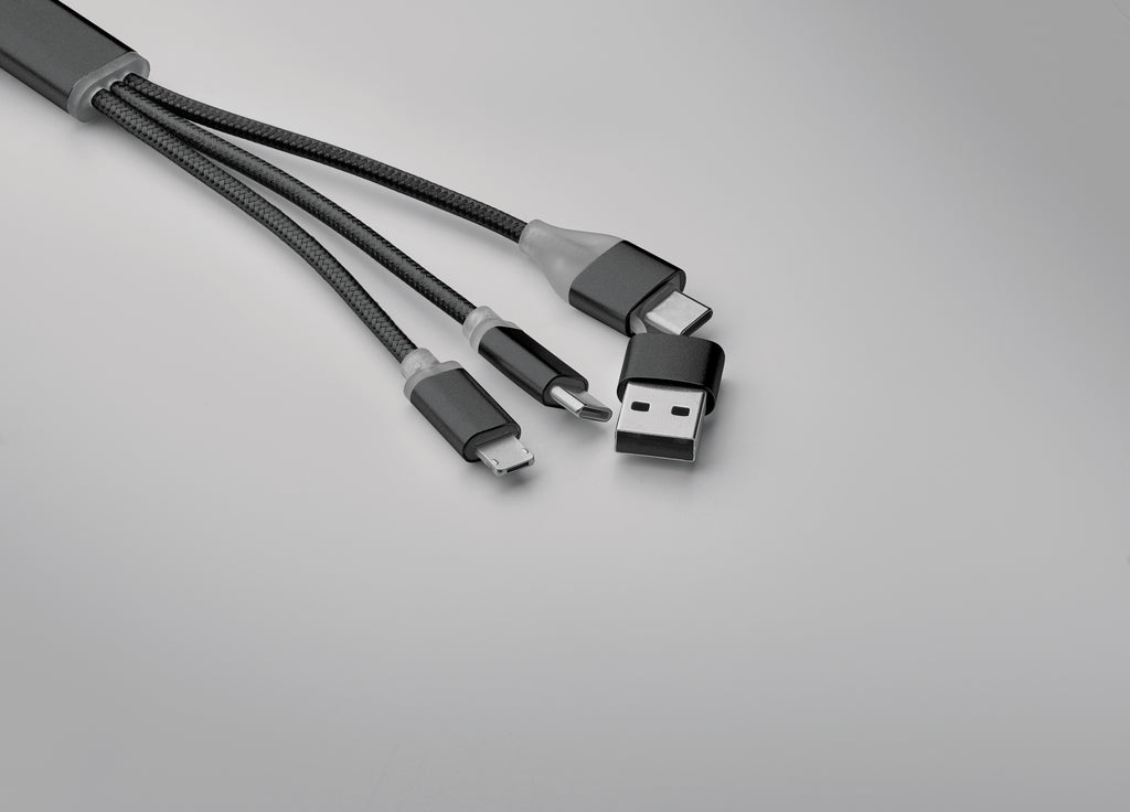 BLUE 4-in-1 Type-C Charging Cable Keyring