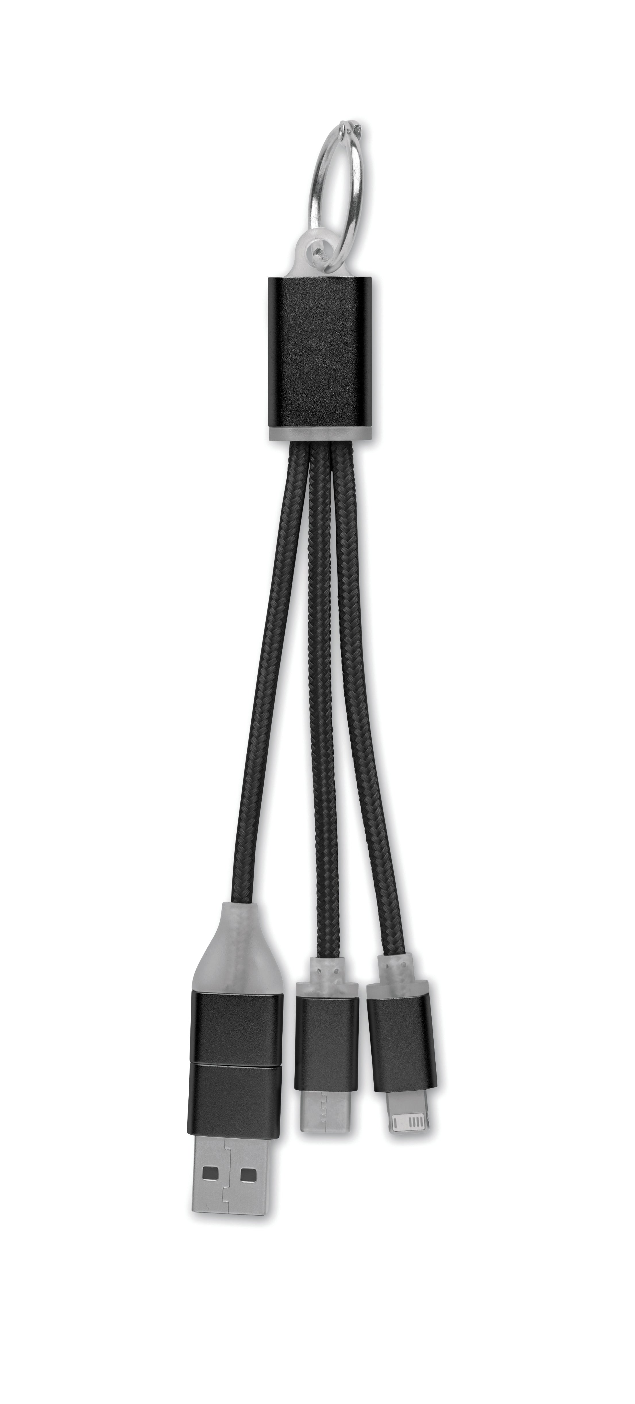 BLUE 4-in-1 Type-C Charging Cable Keyring