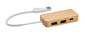 HUBBAM Bamboo USB Hub with 3 Ports