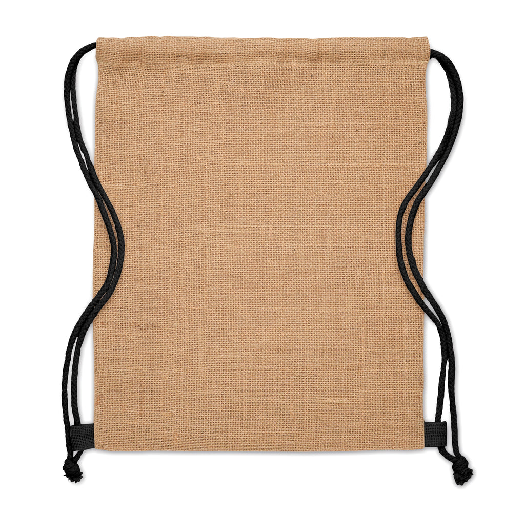 FUKURO Jute Drawstring Bag with Cotton Cord