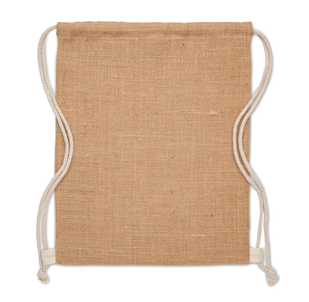 FUKURO Jute Drawstring Bag with Cotton Cord