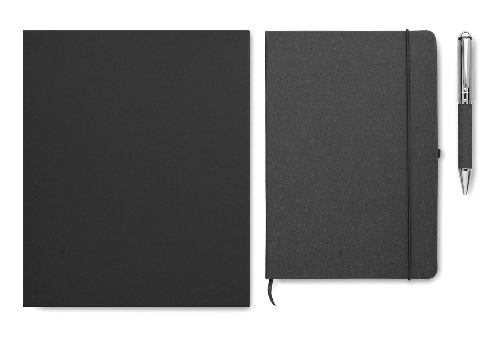 Eleganote Recycled Leather A5 Notebook Gift Set