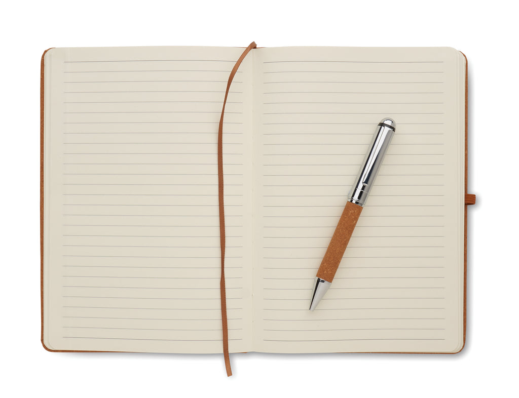 Eleganote Recycled Leather A5 Notebook Gift Set