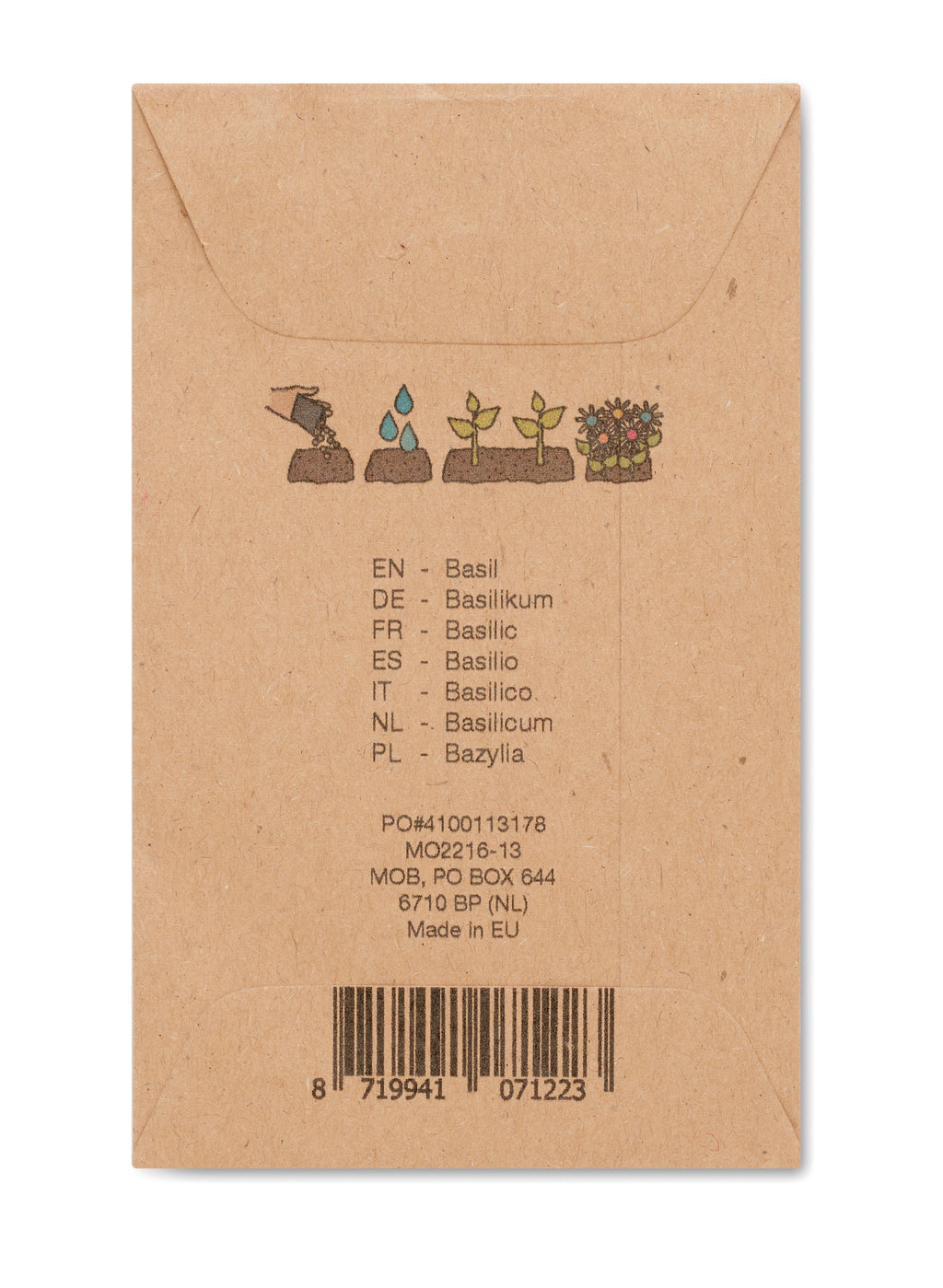 Basilop Basil Seeds in Craft Envelope