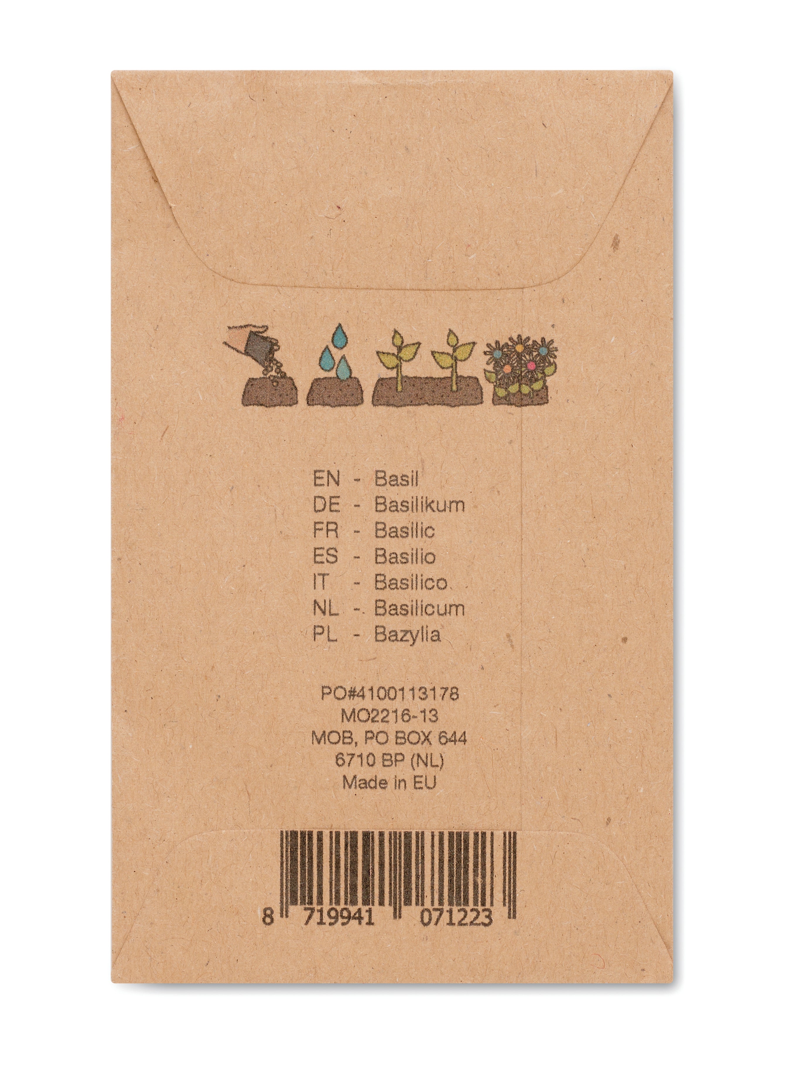 Basilop Basil Seeds in Craft Envelope