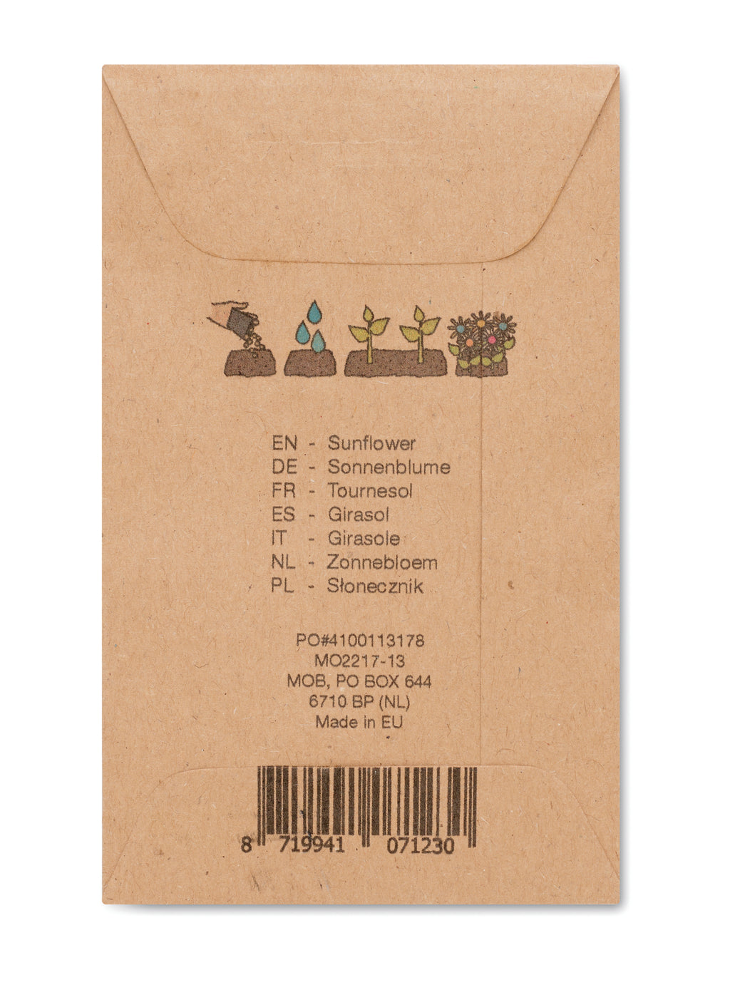 Girasol Sunflower Seeds in Branded Craft Envelope