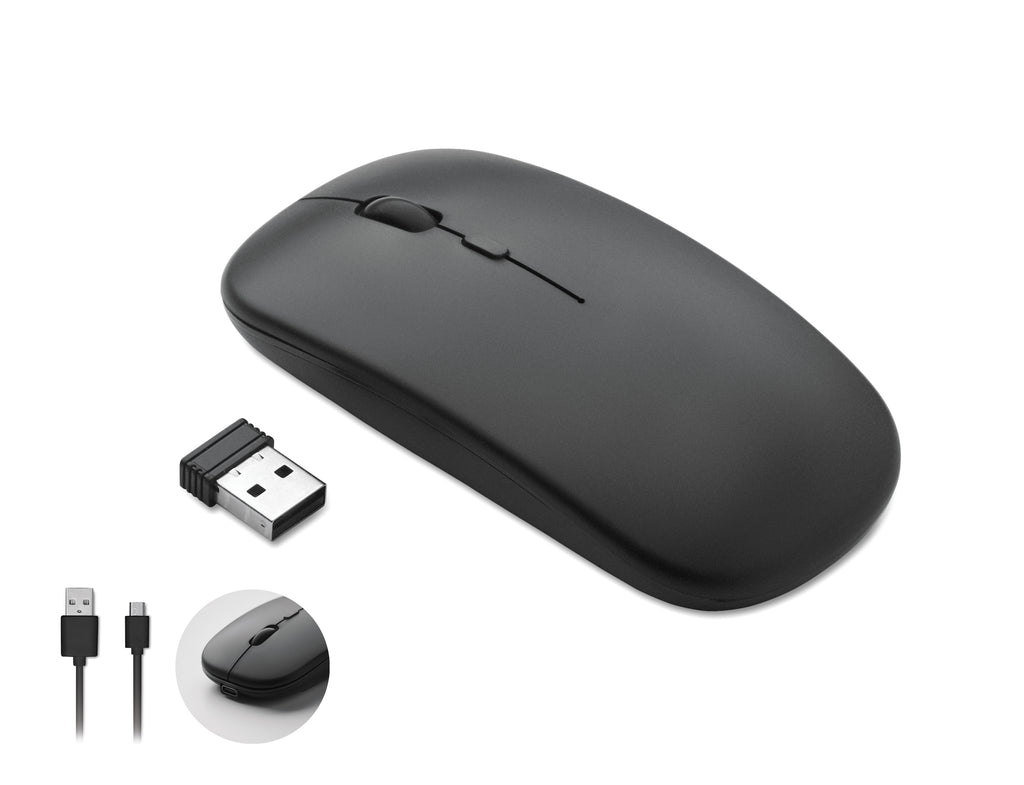 CURVY C Rechargeable Wireless Mouse in Recycled ABS