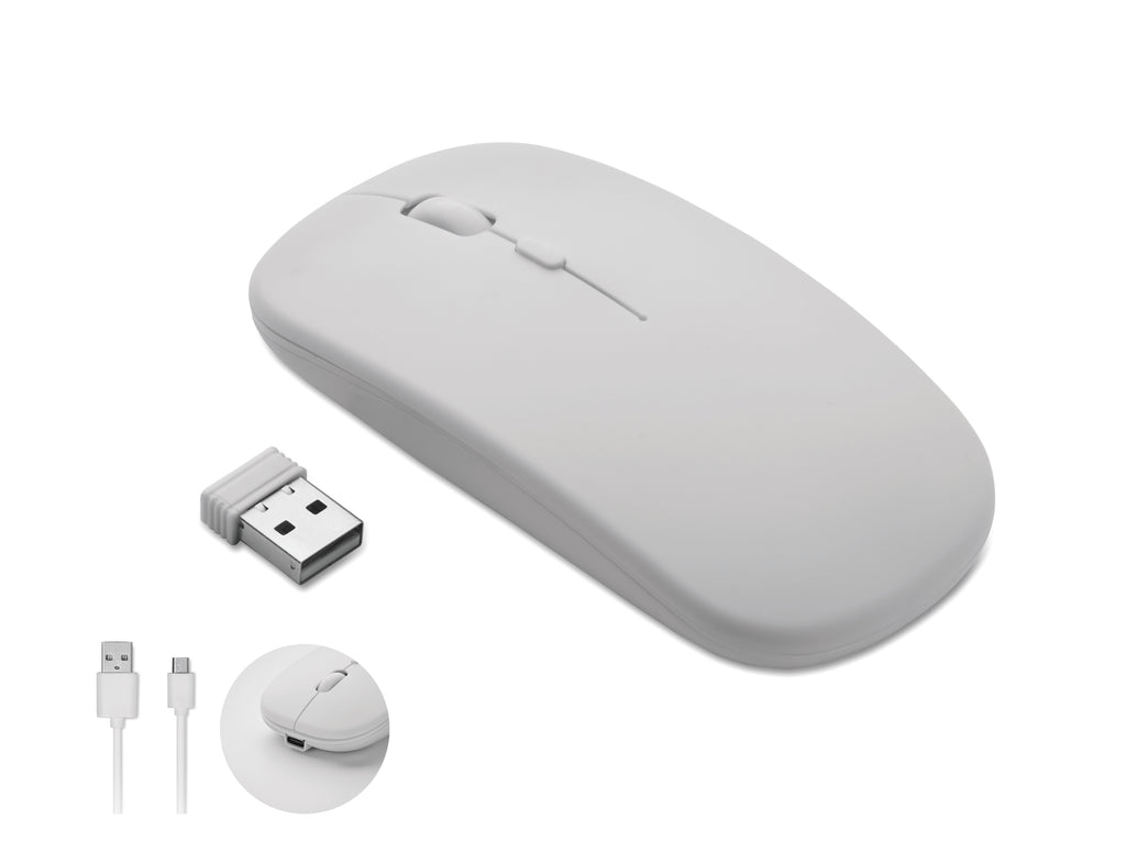 CURVY C Rechargeable Wireless Mouse in Recycled ABS