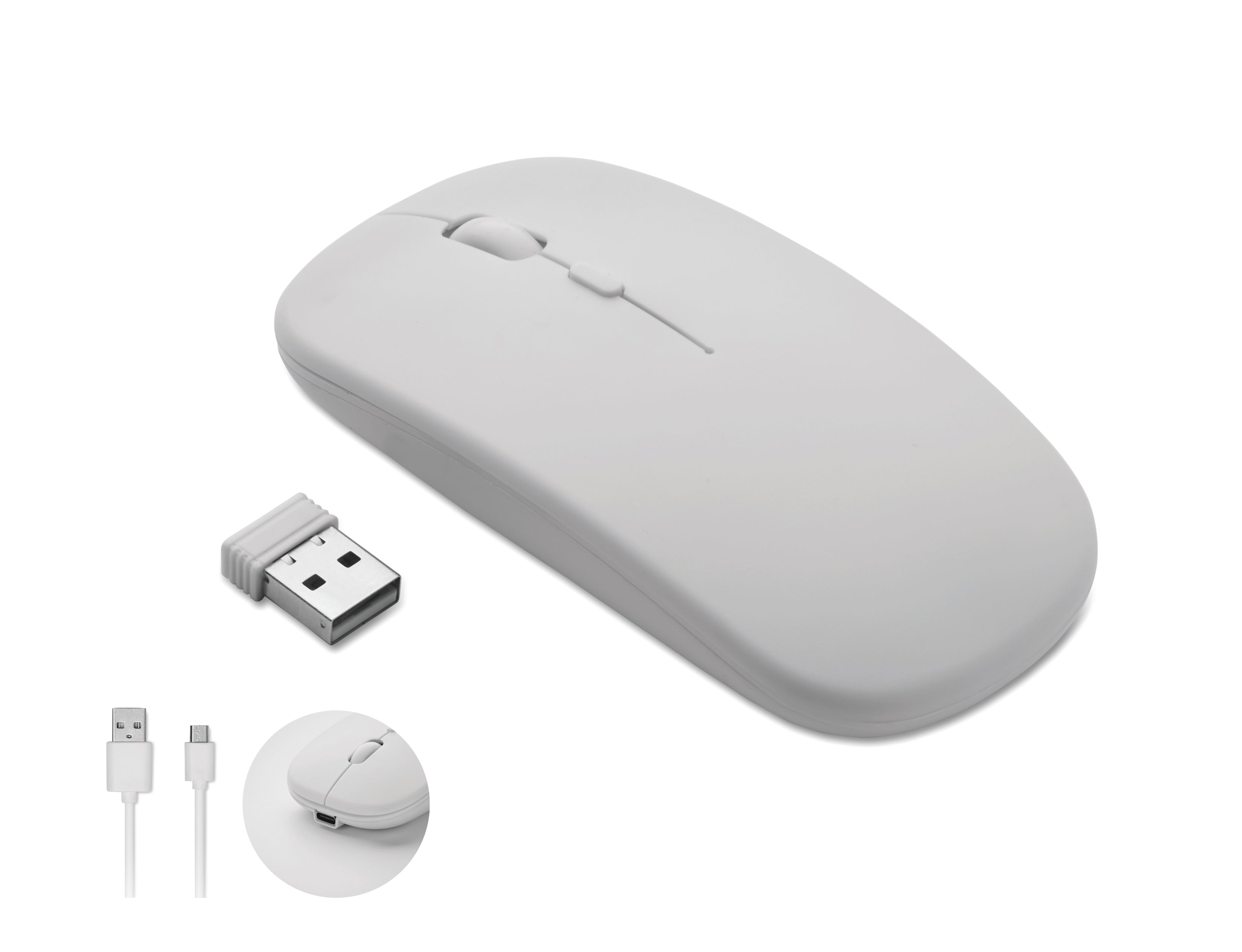 CURVY C Rechargeable Wireless Mouse in Recycled ABS