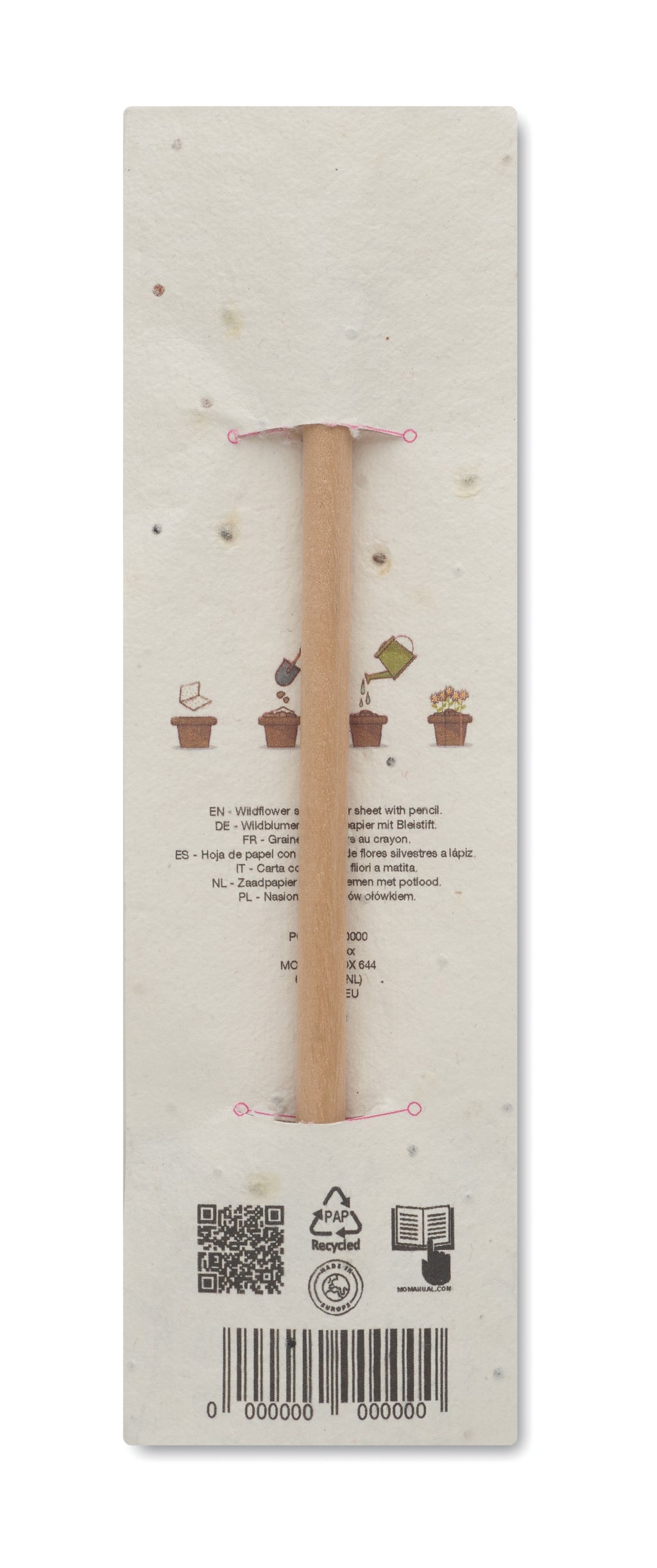 PENSEED Natural Wood Pencil in Wildflower Seed Pouch