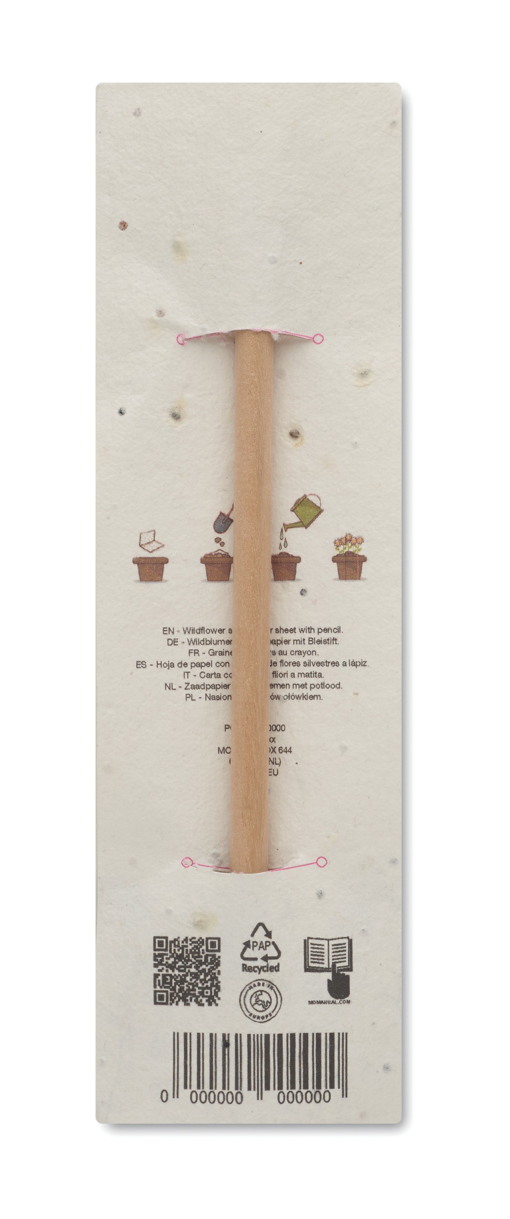 PENSEED Natural Wood Pencil in Wildflower Seed Pouch