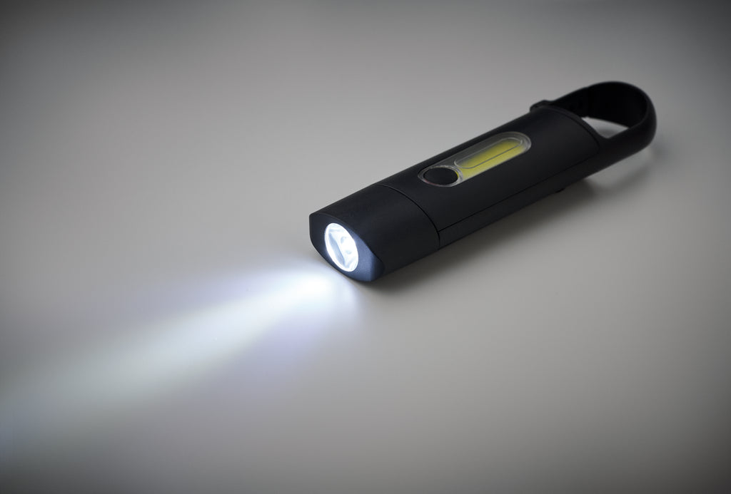 BLUZ Pocket Rechargeable COB Flashlight with Carabiner