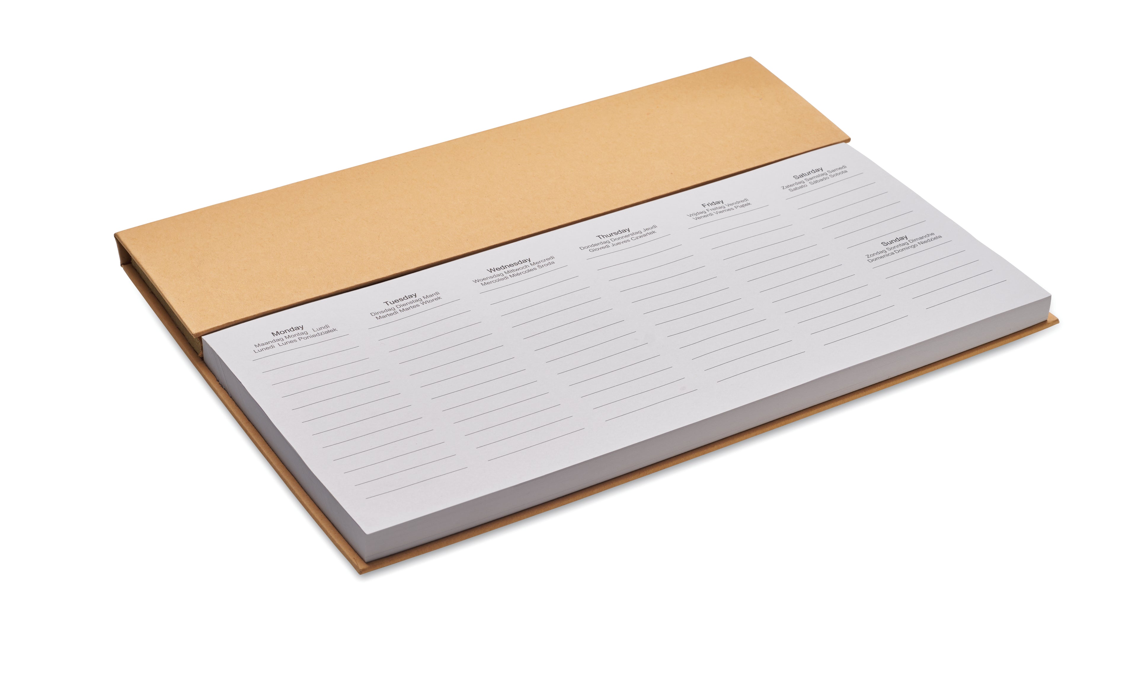 MEMWEEK Weekly Desktop Planner with Pen and Ruler