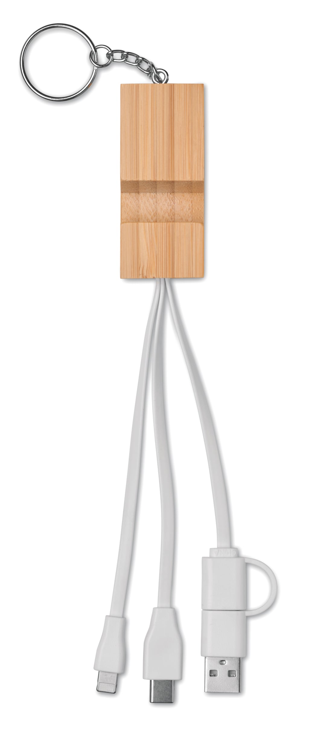 CLAUERC Bamboo Key Ring Phone Stand