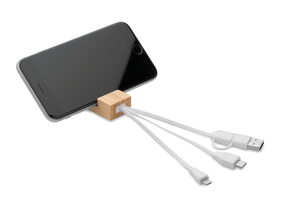 CLAUERC Bamboo Key Ring Phone Stand