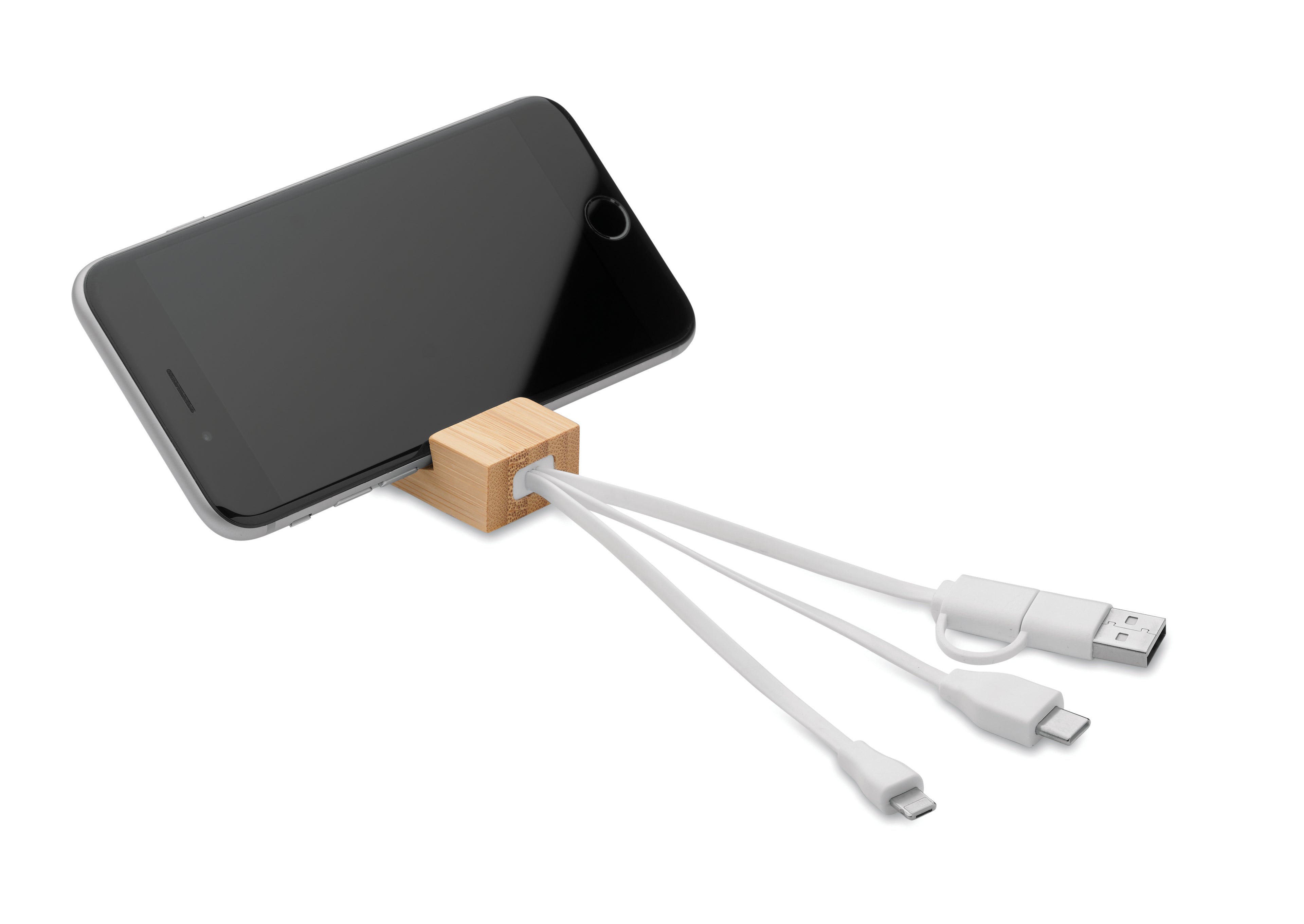 CLAUERC Bamboo Key Ring Phone Stand