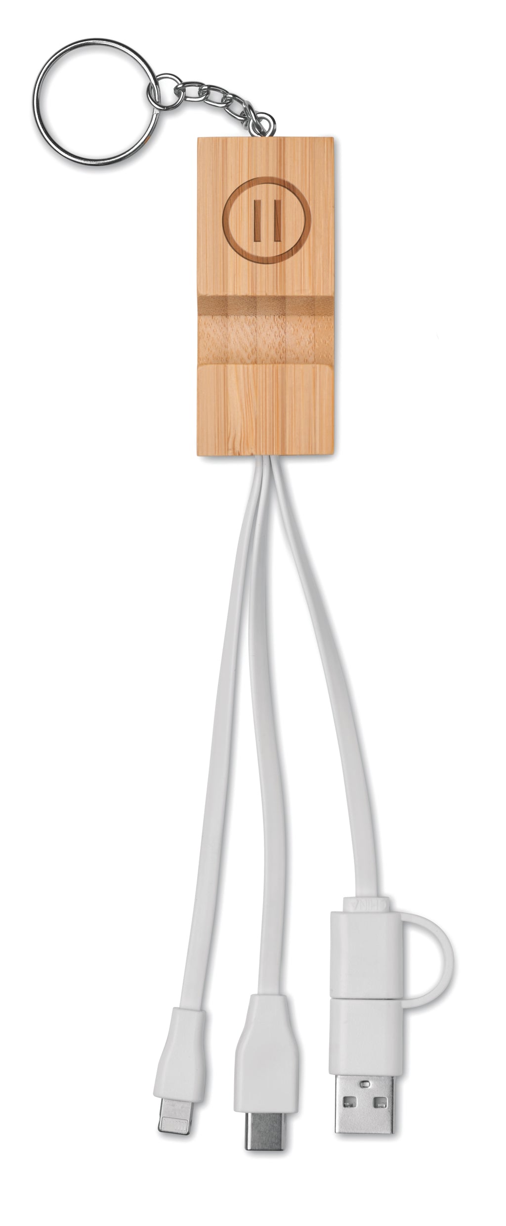 CLAUERC Bamboo Key Ring Phone Stand