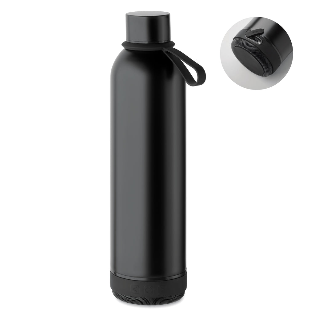 MUSEY Double Wall Bottle with Wireless Speaker