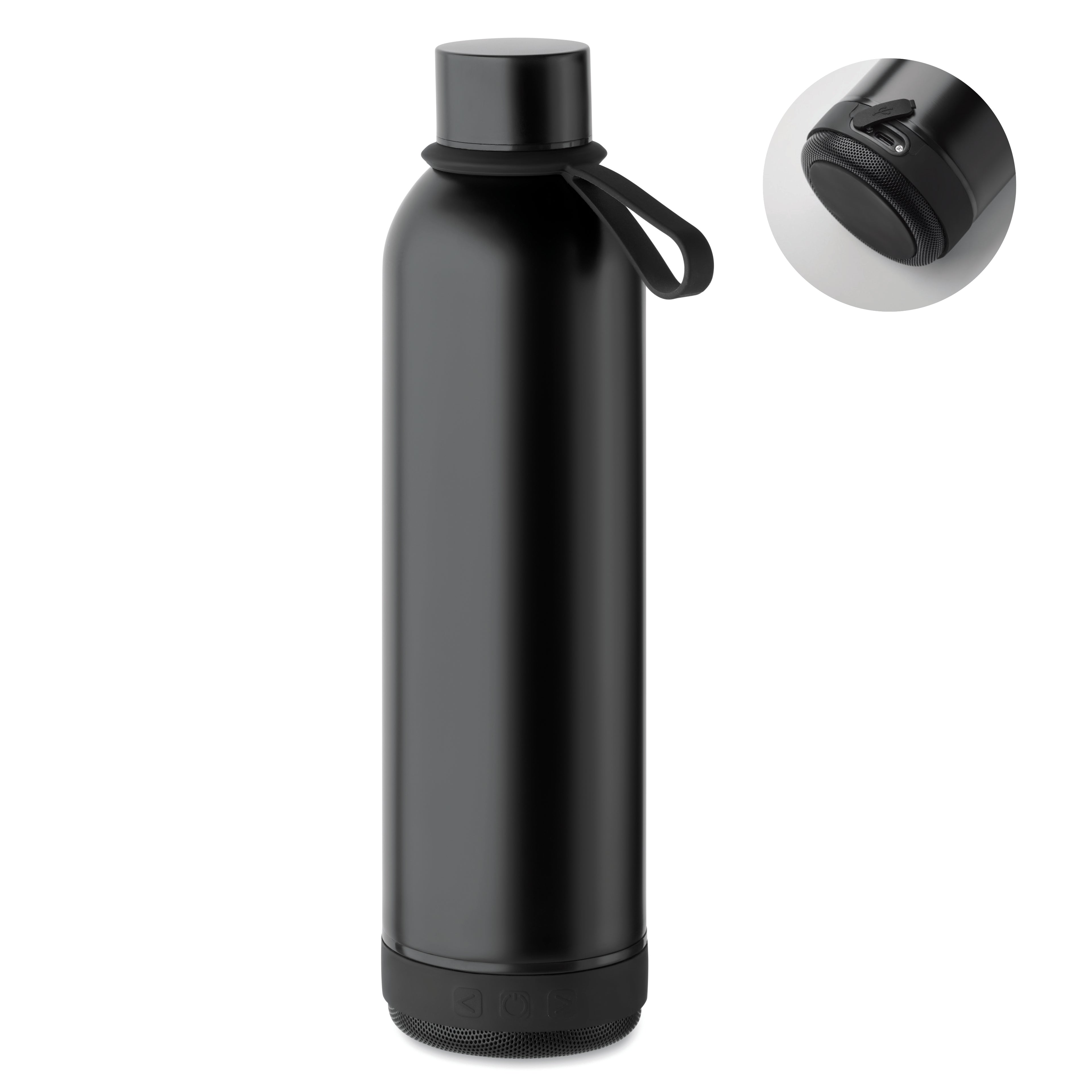 MUSEY Double Wall Bottle with Wireless Speaker