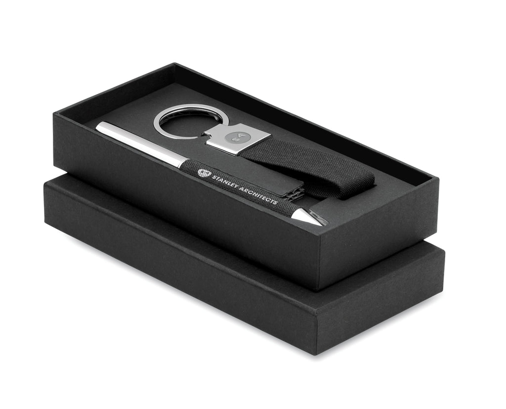 SCRIBI 2 Metal Pen and Keyring Gift Set
