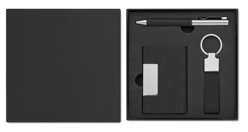 SCRIBI 3 Piece Eco Gift Set with Pen Keyring and Cardholder
