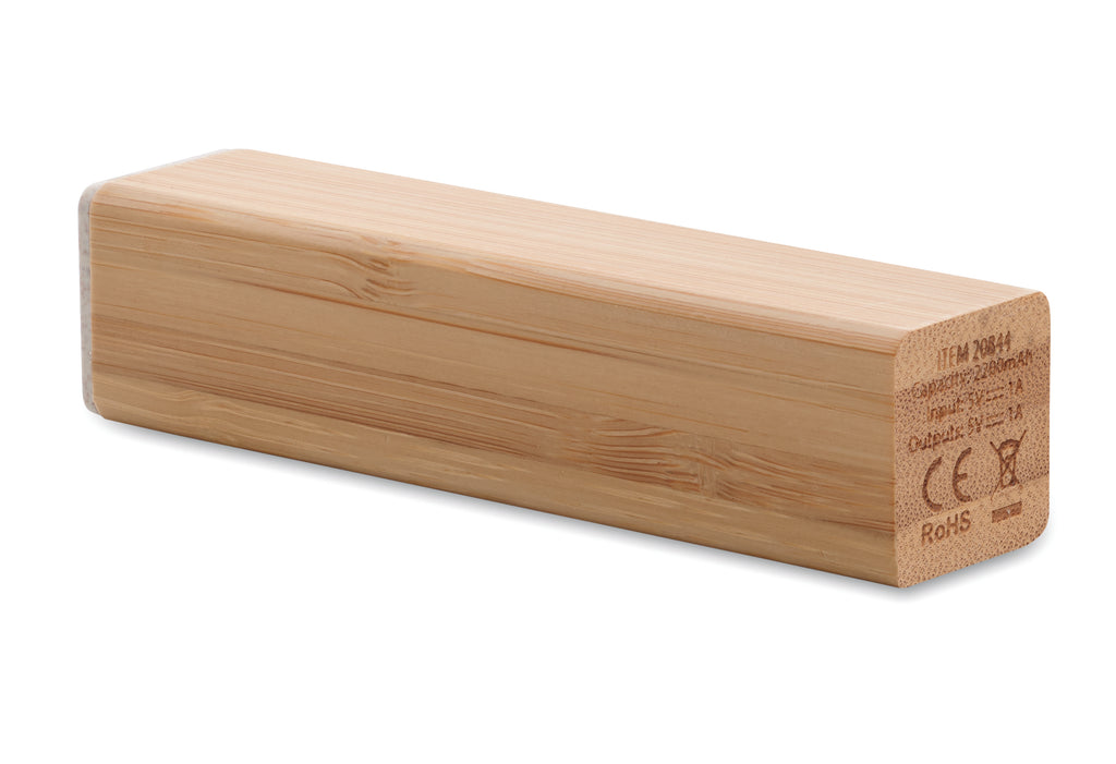 POWERBAMC Bamboo Powerbank 2600mAh with Dual USB