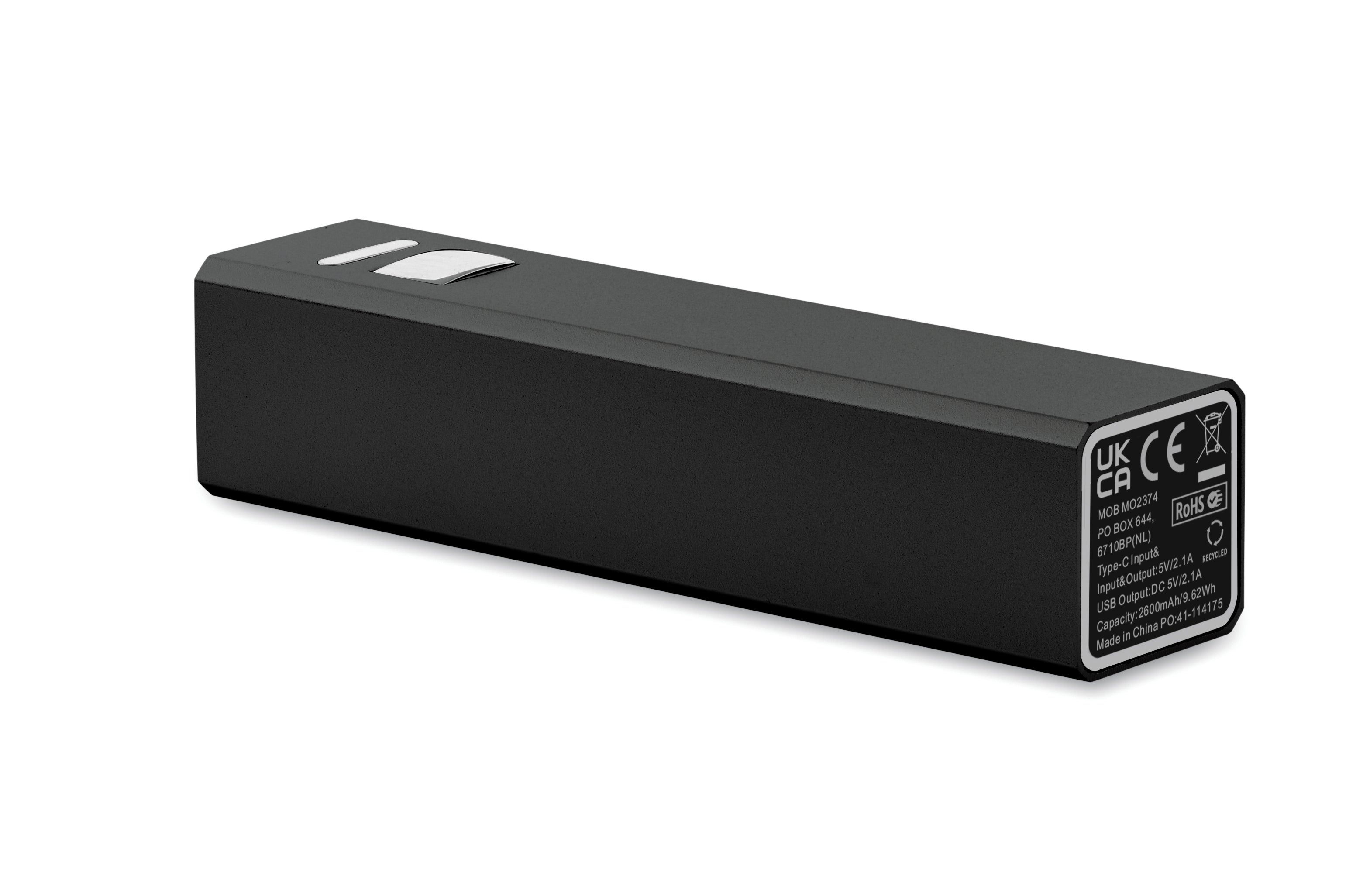 POWERALUC Recycled Aluminium Powerbank 2600mAh