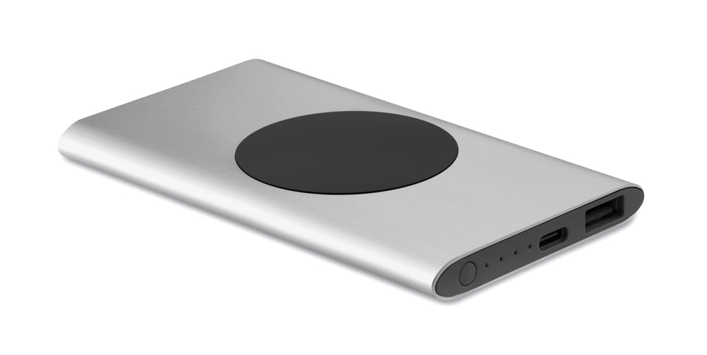 POWERPLUS Wireless Powerbank 5000mAh Recycled Aluminium