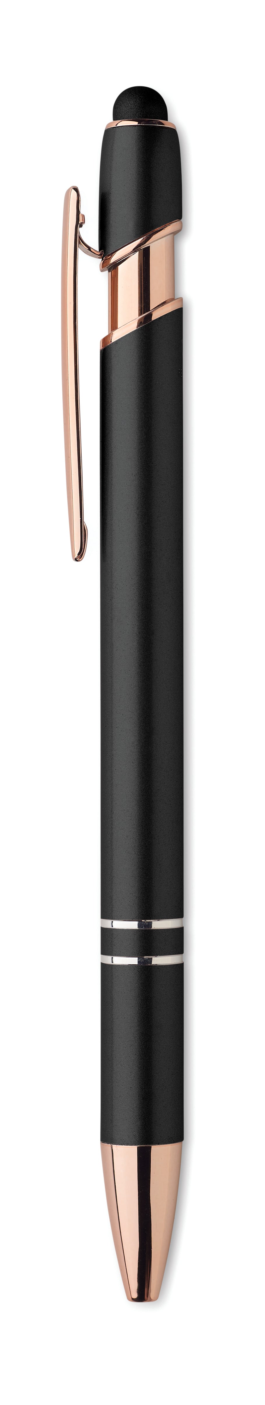 Scribble Recycled Aluminium Stylus Pen with Rose Gold