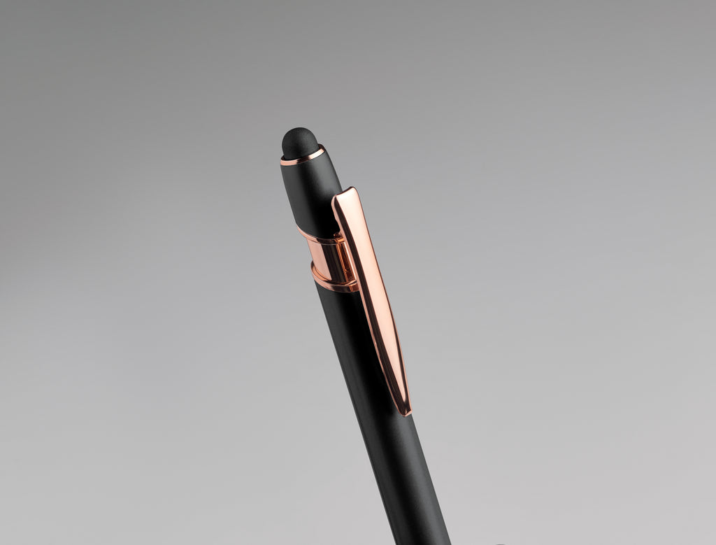 Scribble Recycled Aluminium Stylus Pen with Rose Gold