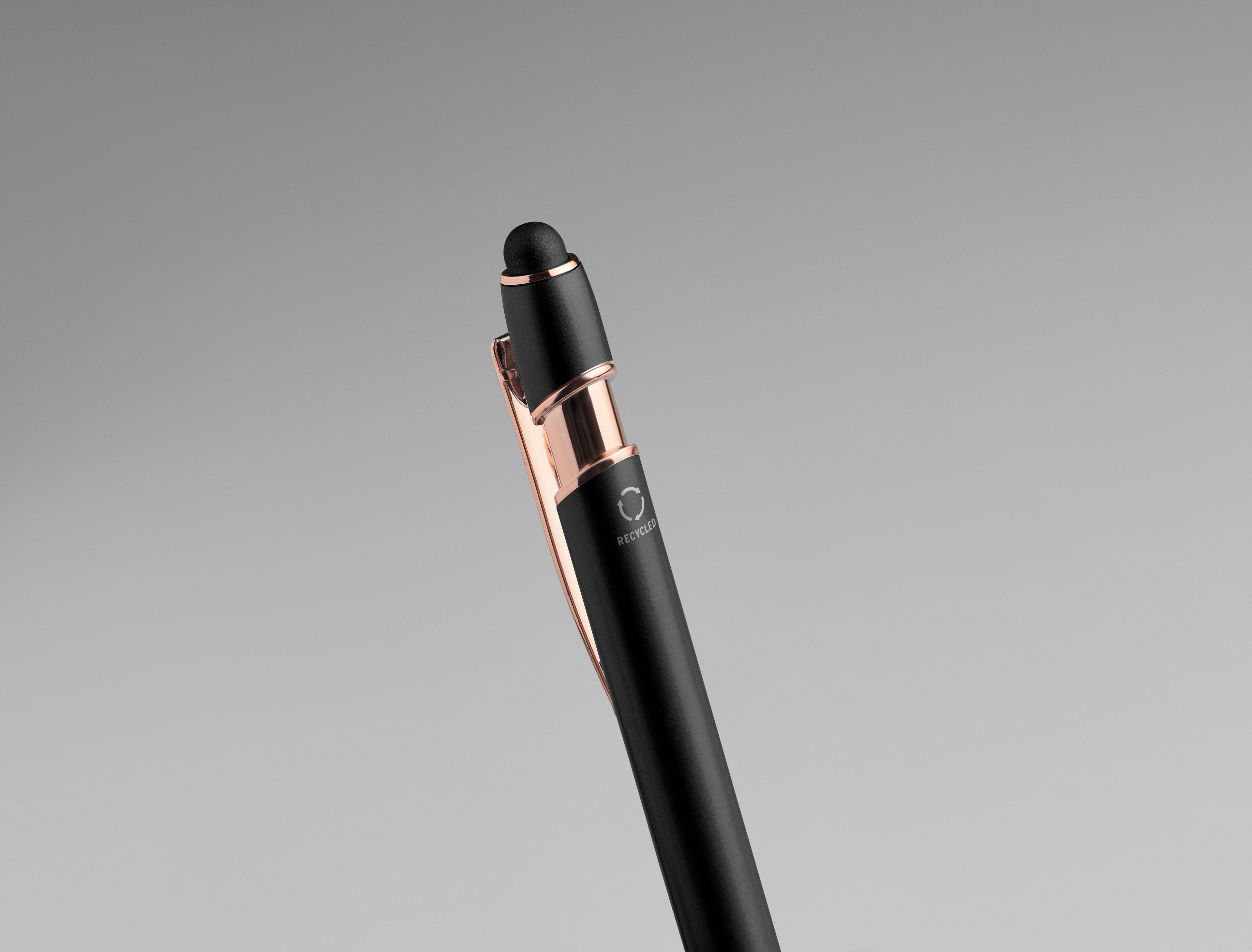Scribble Recycled Aluminium Stylus Pen with Rose Gold