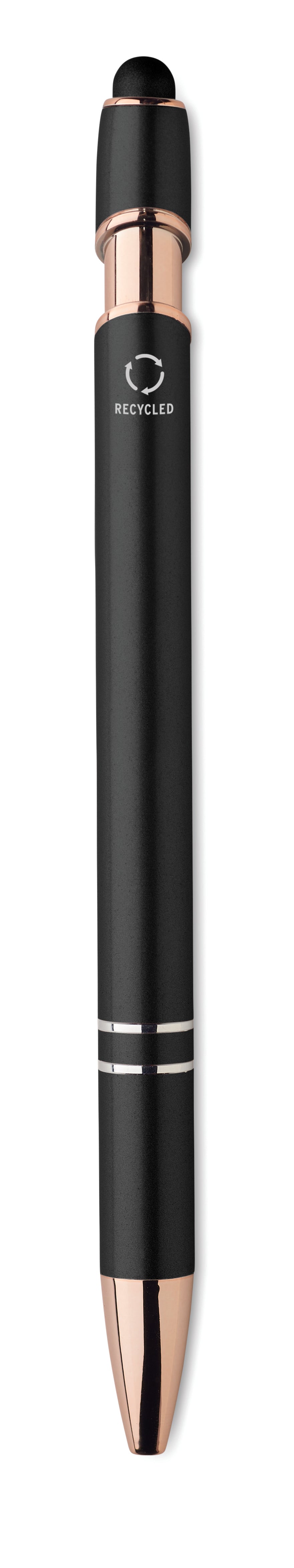 Scribble Recycled Aluminium Stylus Pen with Rose Gold