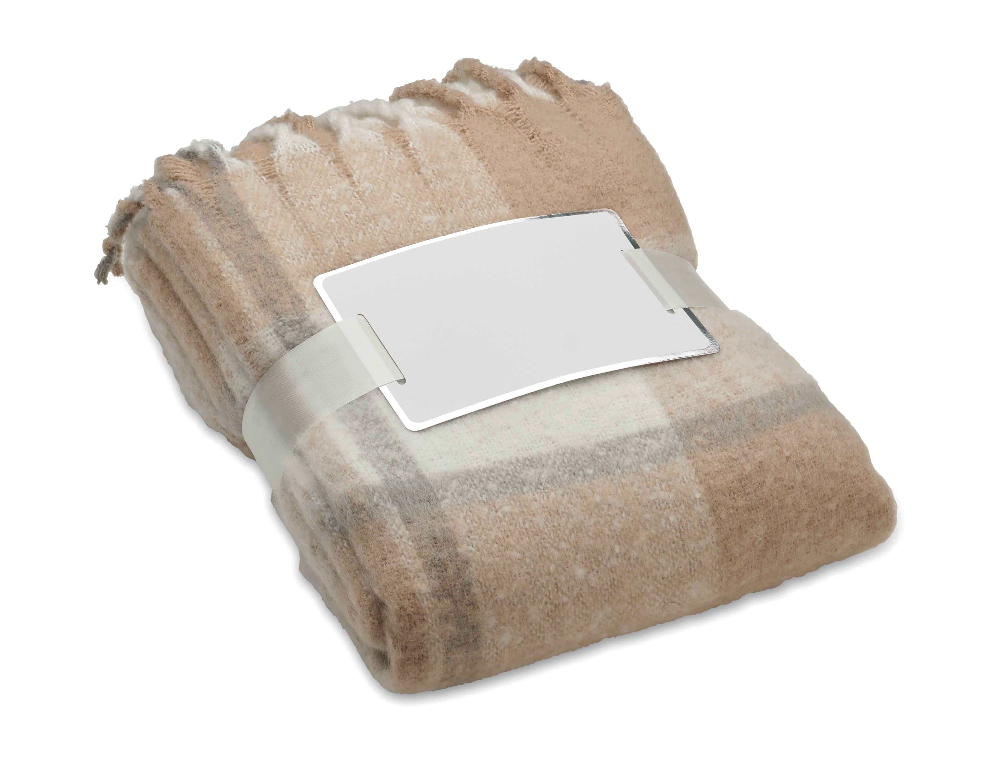 QUET Chequered Mohair Feel RPET Blanket