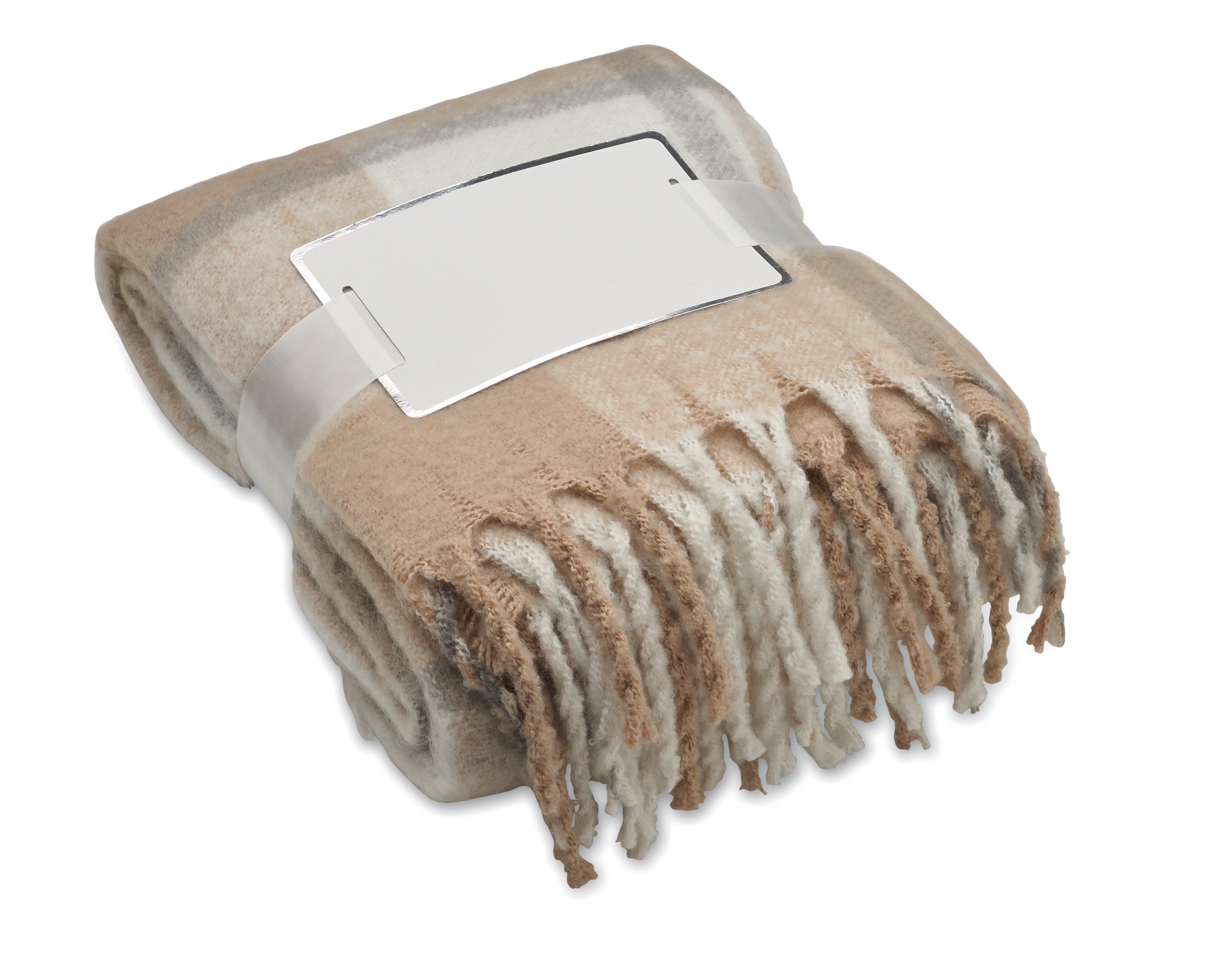 QUET Chequered Mohair Feel RPET Blanket